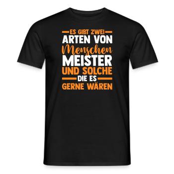 Meister Handwerker Meister Prüfung Geschenk - Männer T-Shirt - Schwarz - Vorne - AI Model Male 178 light (178cm)