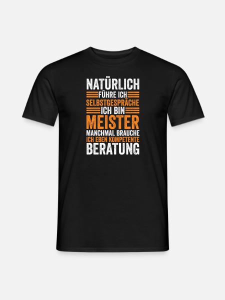 Meister Handwerker Meisterbrief Geschenk - Männer T-Shirt - Schwarz