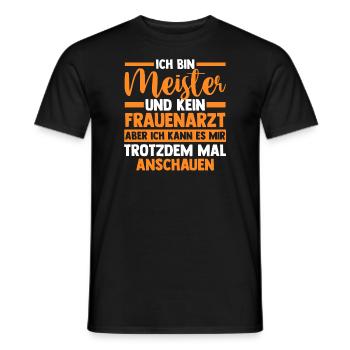 Meister Handwerker Meister Prüfung Geschenk - Männer T-Shirt - Schwarz - Vorne - AI Model Male 178 light (178cm)