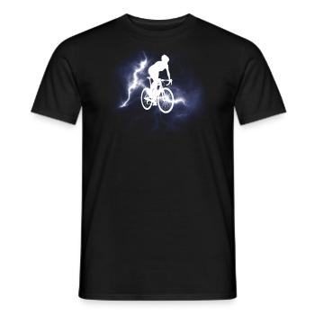 Accessoires de vélo Motif cycliste - T-shirt homme - noir - Devant - AI Model Male 178 light (178cm)