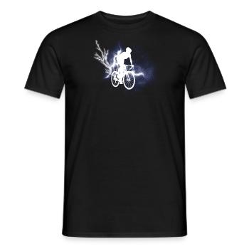 Bicycle Accessories Cyclist Motif - Men's T-Shirt - black - Front - AI Model Male 178 light (178cm)