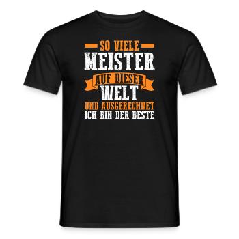 Meister Handwerker Meister Prüfung Geschenk - Männer T-Shirt - Schwarz - Vorne - AI Model Male 178 light (178cm)