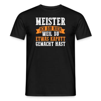 Meister Handwerker Meisterprüfung Geschenk - Männer T-Shirt - Schwarz - Vorne - AI Model Male 178 light (178cm)