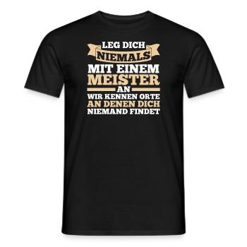 Meister Handwerker Meister Prüfung Geschenk - Männer T-Shirt - Schwarz - Vorne - AI Model Male 178 light (178cm)