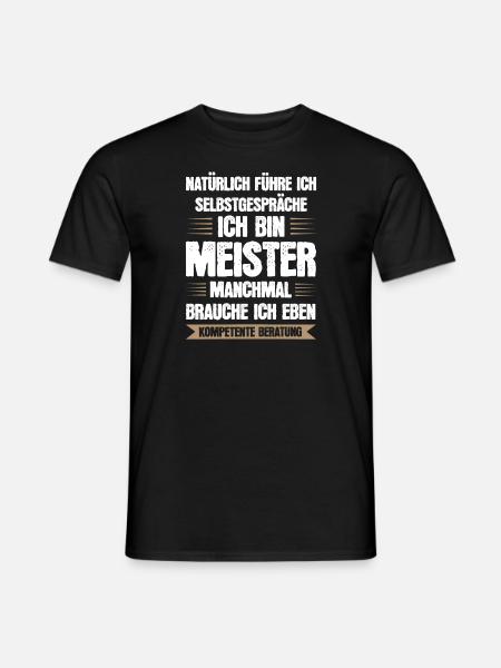 Meister Prüfung Handwerker Geschenk - Männer T-Shirt - Schwarz
