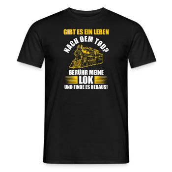 Modelleisenbahn Bahn Modellbauer Geschenk - Männer T-Shirt - Schwarz - Vorne - AI Model Male 178 light (178cm)