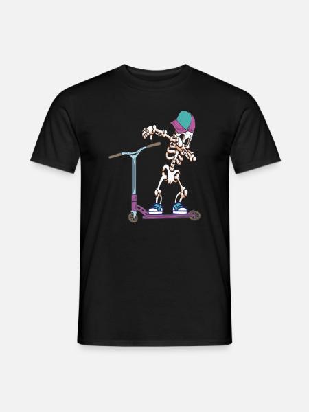Stunt Scooter Tretroller - Männer T-Shirt - Schwarz
