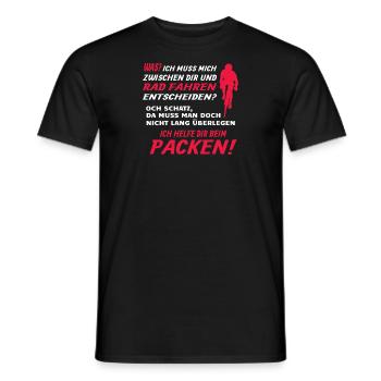 Fahrrad Zubehör Radfahrer Motiv - Männer T-Shirt - Schwarz - Vorne - AI Model Male 178 light (178cm)