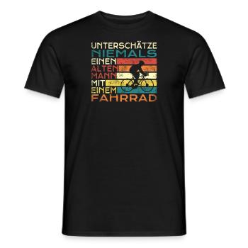 Fahrrad Zubehör Radfahrer Motiv - Männer T-Shirt - Schwarz - Vorne - AI Model Male 178 light (178cm)