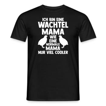 Wachtel Mama Züchter Wachteln Geschenk - Männer T-Shirt - Schwarz - Vorne - AI Model Male 178 light (178cm)