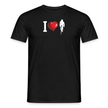 Bicycle Accessories Cyclist Motif - Men's T-Shirt - black - Front - AI Model Male 178 light (178cm)