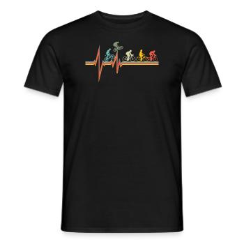 Bicycle Accessories Cyclist Motif - Men's T-Shirt - black - Front - AI Model Male 178 light (178cm)