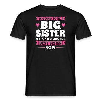 Große Schwester Geschwister Grosse Schwester Gesch - Männer T-Shirt - Schwarz - Vorne - AI Model Male 178 light (178cm)