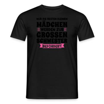 Große Schwester Geschwister Kinder Geschenk - Männer T-Shirt - Schwarz - Vorne - AI Model Male 178 light (178cm)