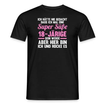 18. Geburtstag 18 Jahre 18 Jahre alt Geschenk - Männer T-Shirt - Schwarz - Vorne - AI Model Male 178 light (178cm)