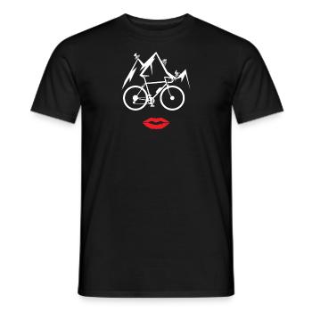 Bicycle Accessories Cyclist Motif - Men's T-Shirt - black - Front - AI Model Male 178 light (178cm)