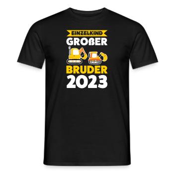 Großer Bruder 2023 Bagger Grosser Bruder 2023 Gesc - Männer T-Shirt - Schwarz - Vorne - AI Model Male 178 light (178cm)