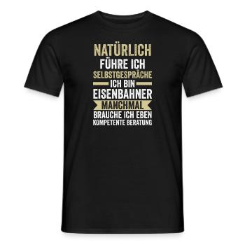 Eisenbahner Beruf Lokführer Geschenk - Männer T-Shirt - Schwarz - Vorne - AI Model Male 178 light (178cm)