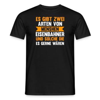 Eisenbahner Beruf Eisenbahn Geschenk - Männer T-Shirt - Schwarz - Vorne - AI Model Male 178 light (178cm)