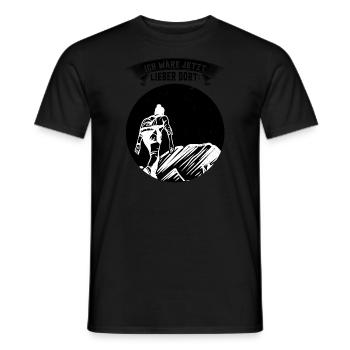 Wandern Berge Bergsteiger Geschenk - Männer T-Shirt - Schwarz - Vorne - AI Model Male 178 light (178cm)