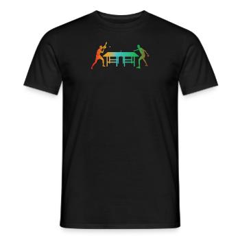 Tischtennis Zubehör Pingpong Motiv - Männer T-Shirt - Schwarz - Vorne - AI Model Male 178 light (178cm)