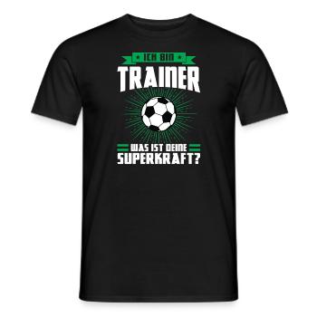 Fußball Trainer Sport Fußballer Coach Geschenk - Männer T-Shirt - Schwarz - Vorne - AI Model Male 178 light (178cm)