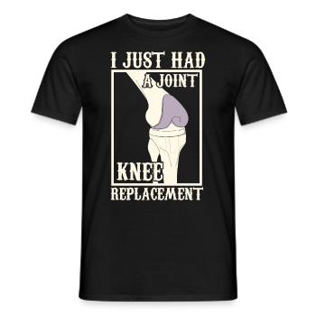 Physiotherapist Knee Surgery Warrior Awareness - Men's T-Shirt - black - Front - AI Model Male 178 light (178cm)