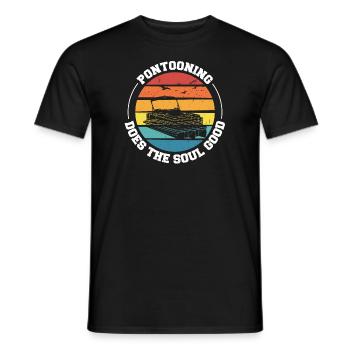 Ponton Pontonierboot Geschenk - Männer T-Shirt - Schwarz - Vorne - AI Model Male 178 light (178cm)