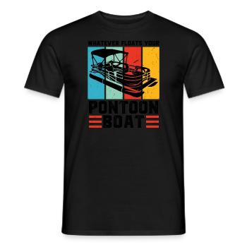 Ponton Pontonierboot Geschenk - Männer T-Shirt - Schwarz - Vorne - AI Model Male 178 light (178cm)