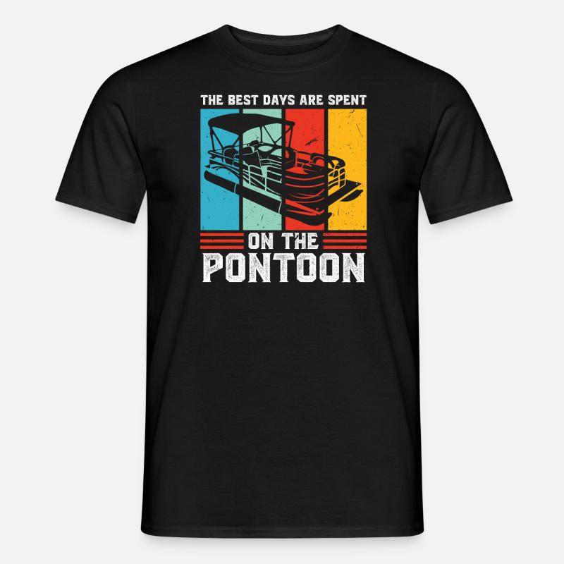 Ponton Pontonierboot Geschenk - Männer T-Shirt - Schwarz
