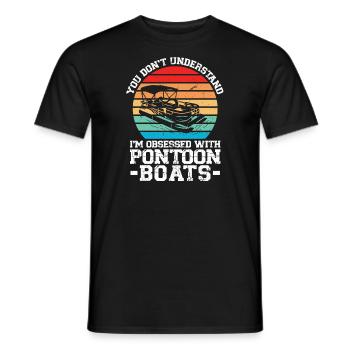 Ponton Pontonierboot Geschenk - Männer T-Shirt - Schwarz - Vorne - AI Model Male 178 light (178cm)