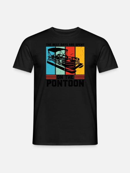 Ponton Pontonierboot Geschenk - Männer T-Shirt - Schwarz
