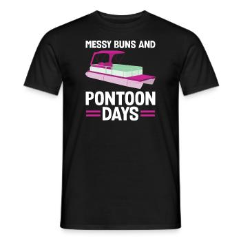 Ponton Pontonierboot Geschenk - Männer T-Shirt - Schwarz - Vorne - AI Model Male 178 light (178cm)