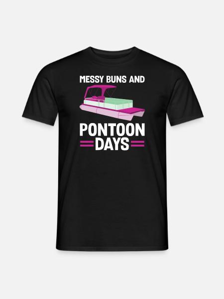 Ponton Pontonierboot Geschenk - Männer T-Shirt - Schwarz