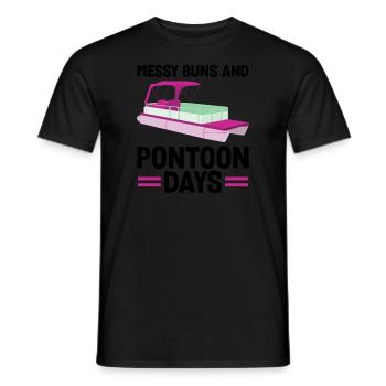 Ponton Pontonierboot Geschenk - Männer T-Shirt - Schwarz - Vorne - AI Model Male 178 light (178cm)