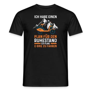 E-Bike Rentner Elektrofahrrad Geschenk - Männer T-Shirt - Schwarz - Vorne - AI Model Male 178 light (178cm)