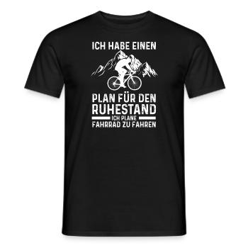 Fahrrad Rentner Fahrradfahrer Geschenk - Männer T-Shirt - Schwarz - Vorne - AI Model Male 178 light (178cm)