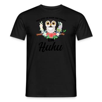 Eule Vogel Vögel Geschenk - Männer T-Shirt - Schwarz - Vorne - AI Model Male 178 light (178cm)