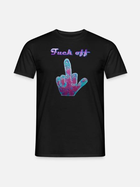 Fuck off - Männer T-Shirt - Schwarz