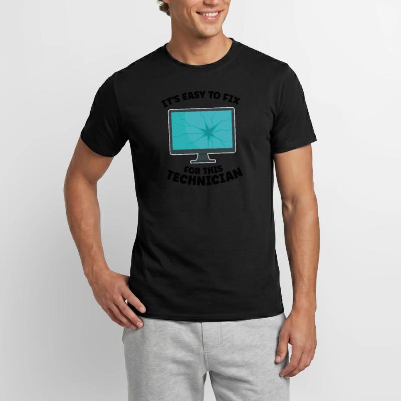 Technischer Support Computertechniker Technischer Männer T-Shirt