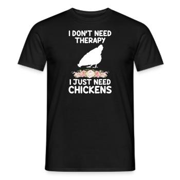 Hühnerhaltung Tierhaltung Geschenk - Männer T-Shirt - Schwarz - Vorne - AI Model Male 178 light (178cm)