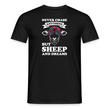 Schafe Schafhalter Geschenk - Männer T-Shirt - Schwarz - Vorne - AI Model Male 178 light (178cm)