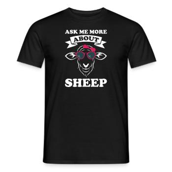 Schafe Schafhalter Geschenk - Männer T-Shirt - Schwarz - Vorne - AI Model Male 178 light (178cm)