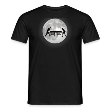 Tischtennis Zubehör Pingpong Motiv - Männer T-Shirt - Schwarz - Vorne - AI Model Male 178 light (178cm)