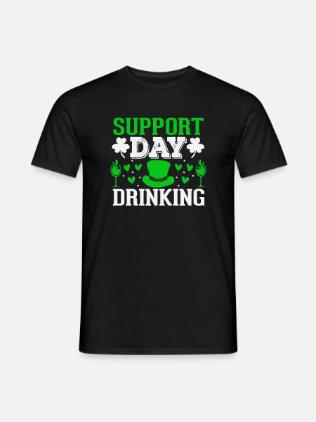 Support day drinking - Men's T-Shirt - black