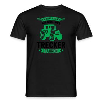 Trecker Traktor Trecker-Fahrer Geschenk - Männer T-Shirt - Schwarz - Vorne - AI Model Male 178 light (178cm)