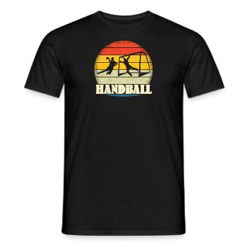 Accessoires de handball motif handball - T-shirt homme - noir - Devant - AI Model Male 178 light (178cm)