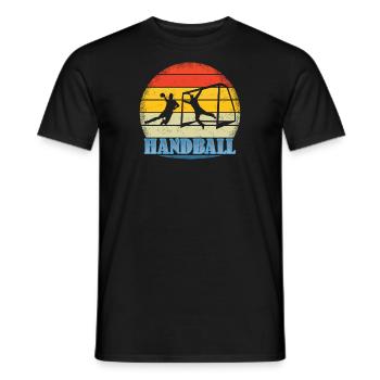 Accessoires de handball motif handball - T-shirt homme - noir - Devant - AI Model Male 178 light (178cm)