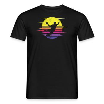 Accessoires de handball motif handball - T-shirt homme - noir - Devant - AI Model Male 178 light (178cm)