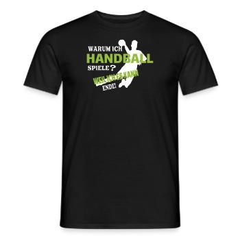 Handball Zubehör handballer Motiv - Männer T-Shirt - Schwarz - Vorne - AI Model Male 178 light (178cm)